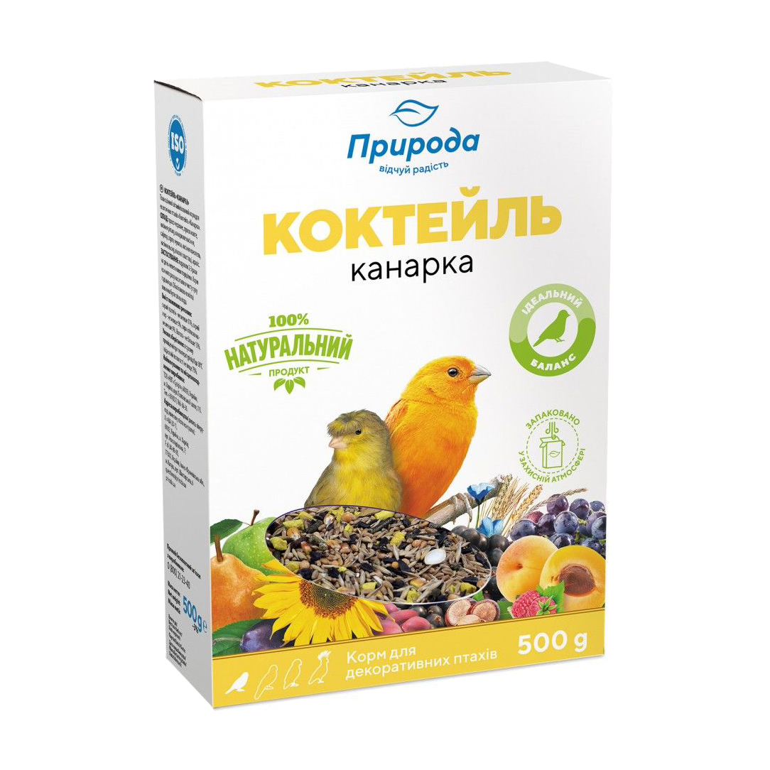 Корм для декоративних птахів Природа Коктейль Канарка, 500 г